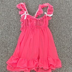 Victoria's Secret Vibrant Pink Mesh Detail